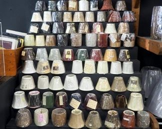 Monter Lite And Allure 4" x 5" And 3" x 5" Lamp Shades With Clip-On Fitters, Assorted Colors And Styles, Qty 75