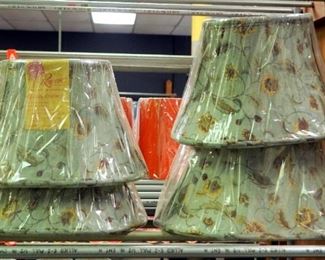 Roseart Hand Tailored Floral Tapered Oval Lamp Shades, 7.25" x 12.25" x 8.25" Qty 3, And 8.25" x 14.25" x 9.25" Qty 1