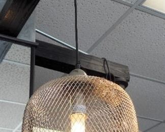 10.5" x 12" Hanging Wire Mesh Pendant Light Fixture