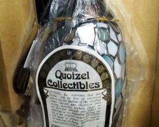 Quoizel Stained Glass Vanity Lamps Qty 2 And Penguin Lamp, New In Box