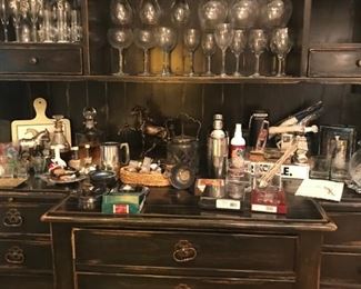 Hutch not for sale! Items displayed are for sale only.