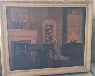 1940's Lady Playing Piano Print