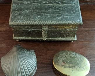 Brass Covered Jewelry Box