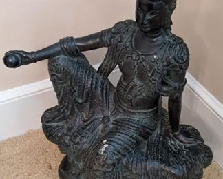 Large Plaster Oriental Themed Statue