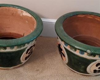 Large Oriental Themed Planters