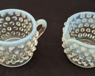 Demitasse Opalescent Creamer and Sugar