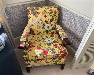 Floral Print Arm Chair