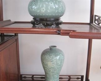 Celadon Vases.