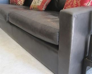  Coach Leather Sofa by Baker.