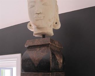 A Carved Stone Head.