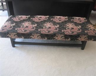 Bench with Dragon Fabric.