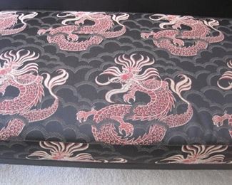 Bench with Dragon Fabric.