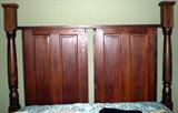 Custom made 4 poster king size bed..Made from antique doors and columns