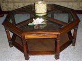 Wood and glass coffee table