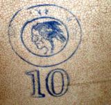 Mark on large #10 crockery container