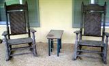 2 old rocking chairs