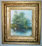 Framed oil on canvas