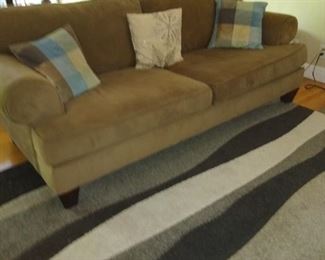 Wonderful corduroy camel love seat and sofa