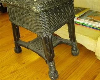 Antique wicker stool