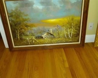 Local oil painting signed