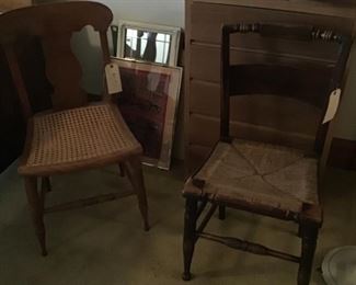 Selection of odd antique side chairs