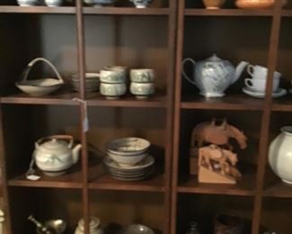 Shelves of pottery and accessories 