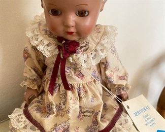 Vintage Zertifikat Puppe Doll