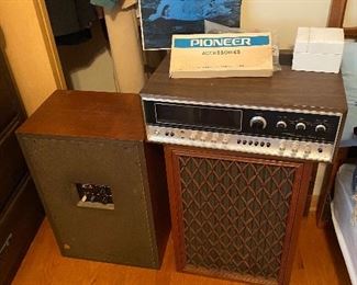 Pioneer CS 99A Walnut Floor Speakers, Dual 1219 Turntable.