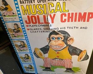 Vintage Musical Jolly Chimp with Box
