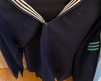 Vintage US Navy Wool Blue Jumper. Top./Bottoms (2) Officer Rank