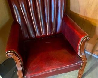 Vintage Tufted Curved Arm Chair