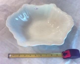 $28 English white porcelain dish footed