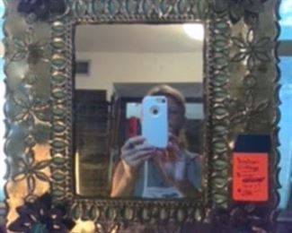 $34 Vintage Mexican mirror 15” x 17”