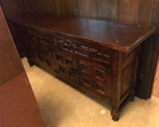 $495 Spanish sideboard 71”L x 15 1/2”D x 30”H