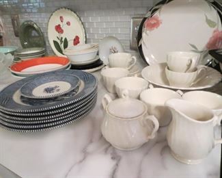 Currier and Ives blue and white