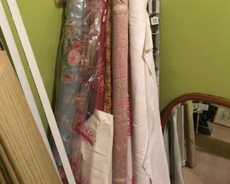 $20-$35 - Rolls of country French cotton fabric.