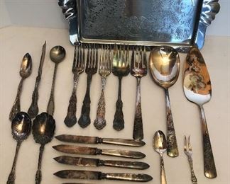 Lot #87, Silver plate items, $24