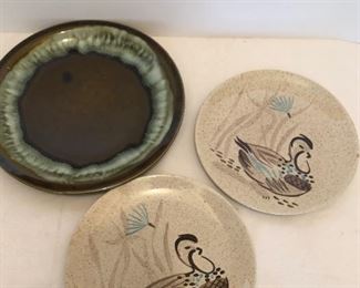 Lot #89, Three plates, chip on plate, $8