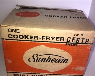Lot #111, New sunbeam cooker/fryer, $18