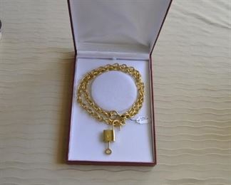 LOUIS VUITTON NECKLACE WITH LOCK & KEY