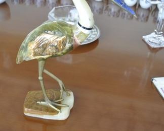 BRONZE - LAPIS - MARBLE PELICAN
