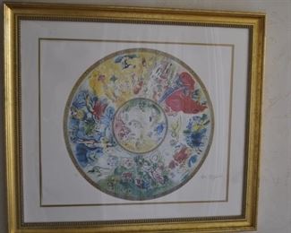 SIGNED AND NUMBERED CHAGALL LITHO - PARIS OPERA CEILING - EDITION OF 500