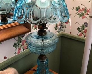 FENTON MOON & STARS LAMP