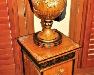 2 piece Maitland Smith console and urn