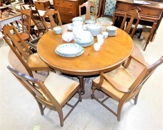 country oak table & 6 chairs