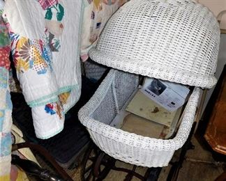spectacular example, professionally made, hardware is custom. Useable or display. Quilts are early but have wear; clean.