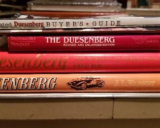 Automotive Books Lot 21: $145
Lot of four Duesenberg books and two booklets 