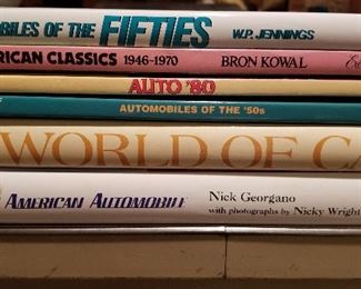 Automotive Books Lot 2: $50
Automobiles of the Fifties, by W.P. Jennings; American Classics 1946-1970, by Bron Kowal; Consumer Guide Auto '80; Consumer Guide Autos of the '80s; Automobile Quarterly's World of Cars; Art of the American Automobile, by Nick Georgano