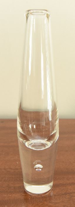 3. Steuben Crystal Bud Vase  $65
8” tall, 2” diameter. Perfect condition. Signed on bottom.