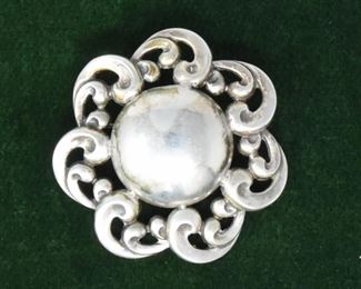 Jewelry 23: Danecraft Sterling Silver Swirl Pin $15
2”